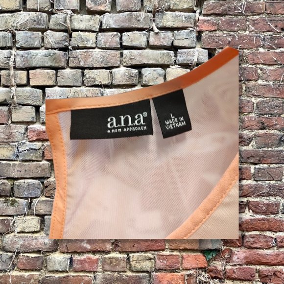 a.n.a. Peach Silk Tank Top, size Large EUC - Picture 4 of 6